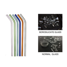 Lade das Bild in den Galerie-Viewer, Glasstrohhalme "Artemisa" gebogen und bunt 22 cm | 6er Set