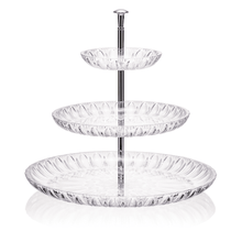 Lade das Bild in den Galerie-Viewer, Elegante 2-stufige Servieretagere aus Polycarbonat in Kristalloptik