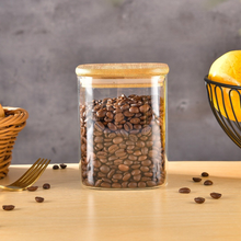 Lade das Bild in den Galerie-Viewer, Vorratsbehälter "Dampier" aus Glas mit Bambusdeckel 750 ml | 3er Set