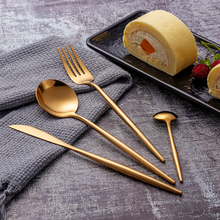 Lade das Bild in den Galerie-Viewer, Besteck-Set "Toulon" aus Edelstahl Glänzend & Gold | 16er Set