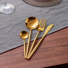 Lade das Bild in den Galerie-Viewer, Besteck-Set "Toulon" aus Edelstahl Glänzend & Gold | 16er Set