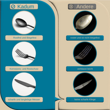 Lade das Bild in den Galerie-Viewer, Besteck-Set "Brest" aus Edelstahl Matt & Schwarz | 16er Set