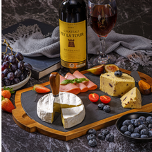 Lade das Bild in den Galerie-Viewer, Servierbrett "Pisa" mit herausnehmbarer Schieferplatte und Akazienholz 40 cm | 1er Set