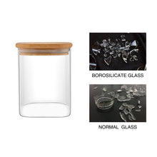 Lade das Bild in den Galerie-Viewer, Vorratsbehälter "Dampier" aus Glas mit Bambusdeckel 750 ml | 3er Set