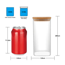 Lade das Bild in den Galerie-Viewer, Vorratsbehälter "Dampier" aus Glas mit Bambusdeckel 1300 ml | 3er Set