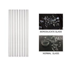 Lade das Bild in den Galerie-Viewer, Glasstrohhalme "Sandino" gerade und transparent 15 cm | 6er Set