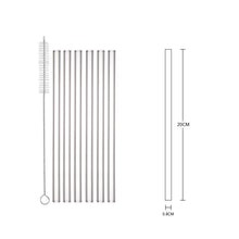 Lade das Bild in den Galerie-Viewer, Glasstrohhalme "Mantua" gerade und transparent 20 cm | 6er Set
