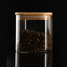 Lade das Bild in den Galerie-Viewer, Vorratsbehälter "Dampier" aus Glas mit Bambusdeckel 550 ml | 3er Set