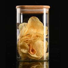 Lade das Bild in den Galerie-Viewer, Vorratsbehälter "Dampier" aus Glas mit Bambusdeckel 750 ml | 3er Set