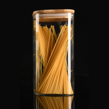 Lade das Bild in den Galerie-Viewer, Vorratsbehälter "Dampier" aus Glas mit Bambusdeckel 1300 ml | 3er Set