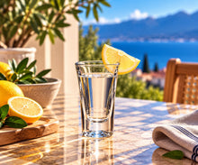 Lade das Bild in den Galerie-Viewer, OONYQ Essential Shot 30 ml – bruchsicheres Schnapsglas aus Tritan mit Zitrone auf der Terrasse