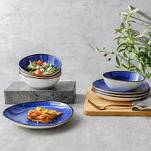 Lade das Bild in den Galerie-Viewer, Keramik Tellerset Potosi Ocean“ – Frühstücksteller & Bowls | 8-teiliges Set – Handbemalt – Bild 7