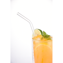 Lade das Bild in den Galerie-Viewer, Glasstrohhalme "Guane" gebogen und transparent 22 cm | 6er Set