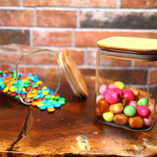 Lade das Bild in den Galerie-Viewer, Vorratsbehälter "Dampier" aus Glas mit Bambusdeckel 750 ml | 3er Set