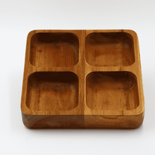 Lade das Bild in den Galerie-Viewer, Snackschale viergeteilt Taldora aus Akazienholz 21 cm – Bild 2
