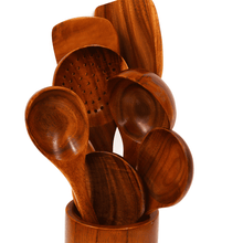 Lade das Bild in den Galerie-Viewer, Kochutensilien Set Calvert aus Teakholz 36 cm – Bild 2