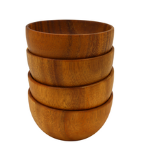 Lade das Bild in den Galerie-Viewer, Akazienschale "Wyandra" aus Akazienholz Ø 12 cm | 4er Set