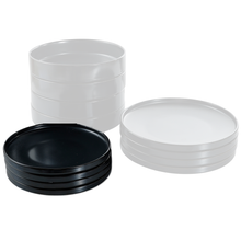 Lade das Bild in den Galerie-Viewer, Verpackung für schwarzen Frühstücksteller Goma Ø 22 cm, sicher verpackt im Karton