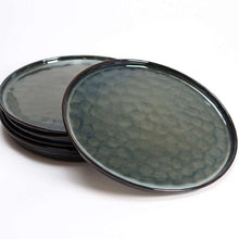 Lade das Bild in den Galerie-Viewer, Speiseteller Gothenburg“ Blau-Grün-Gold Ø 28 cm aus Keramik – Handbemalt – Bild 3