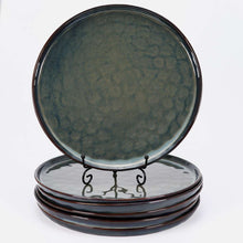 Lade das Bild in den Galerie-Viewer, Speiseteller Gothenburg“ Blau-Grün-Gold Ø 28 cm aus Keramik – Handbemalt – Bild 7