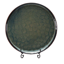 Lade das Bild in den Galerie-Viewer, Speiseteller Gothenburg“ Blau-Grün-Gold Ø 28 cm aus Keramik – Handbemalt – Bild 4