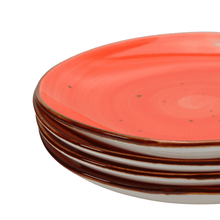 Lade das Bild in den Galerie-Viewer, Vorspeisenteller Keramik 21 cm – Potosi Papaya – Rot Orange - Handbemalt – Bild 11