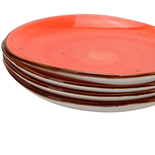 Lade das Bild in den Galerie-Viewer, Vorspeisenteller Keramik 21 cm – Potosi Papaya – Rot Orange - Handbemalt – Bild 10
