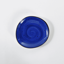 Lade das Bild in den Galerie-Viewer, Vorspeisenteller Keramik 21 cm – Potosi Ocean – Blau - Handbemalt – Bild 8