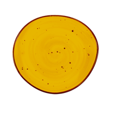 Lade das Bild in den Galerie-Viewer, Vorspeisenteller Keramik 21 cm – Potosi Sun – Gelb - Handbemalt – Bild 3