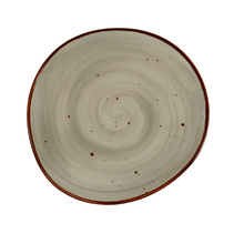 Lade das Bild in den Galerie-Viewer, Vorspeisenteller Keramik 21 cm – Potosi Creme – Grau - Handbemalt – Bild 3