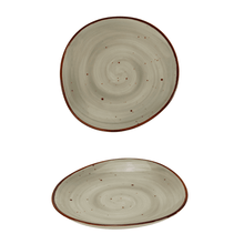 Lade das Bild in den Galerie-Viewer, Vorspeisenteller Keramik 21 cm – Potosi Creme – Grau - Handbemalt – Bild 2