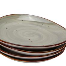 Lade das Bild in den Galerie-Viewer, Gestapelte Vorspeisenteller „Potosi Creme“ Ø 21 cm – cremefarbenes Keramik-Set