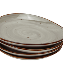 Lade das Bild in den Galerie-Viewer, Vorspeisenteller Keramik 21 cm – Potosi Creme – Grau - Handbemalt – Bild 6