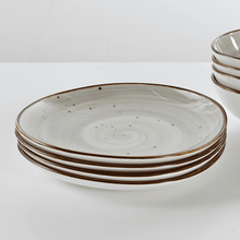 Lade das Bild in den Galerie-Viewer, Vorspeisenteller Keramik 21 cm – Potosi Creme – Grau - Handbemalt – Bild 10