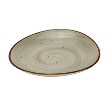 Lade das Bild in den Galerie-Viewer, Vorspeisenteller Keramik 21 cm – Potosi Creme – Grau - Handbemalt – Bild 4