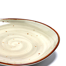 Lade das Bild in den Galerie-Viewer, Set aus 4 Vorspeisentellern „Potosi Creme“ Ø 21 cm – cremefarbene Keramik