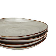 Lade das Bild in den Galerie-Viewer, Vorspeisenteller Keramik 21 cm – Potosi Creme – Grau - Handbemalt – Bild 7