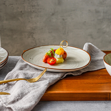 Lade das Bild in den Galerie-Viewer, Cremefarbener Vorspeisenteller „Potosi Creme“ Ø 21 cm – stilvolle Tischdekoration