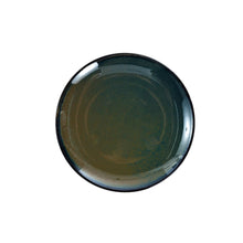 Lade das Bild in den Galerie-Viewer, Einzelner Kadum Frühstücksteller 21 cm – Keramik handbemalt in Blau-Grün-Gold
