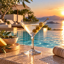 Lade das Bild in den Galerie-Viewer, OONYQ Crystal Martini 295 ml – bruchsicheres Martiniglas aus Tritan mit Martini am Pool
